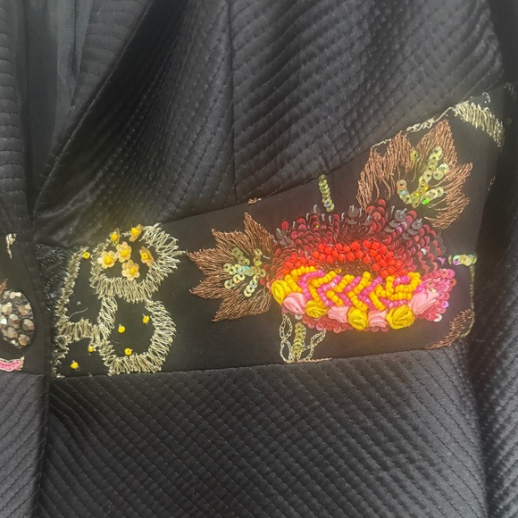 Sera B of New York exquisite vintage beaded / embroidered 100% silk blazer sz 4 - Picture 9 of 15
